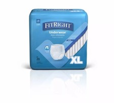 Medline Fitright Ultra Unisex Pull Up On Incontinence Underwear Diapers XL