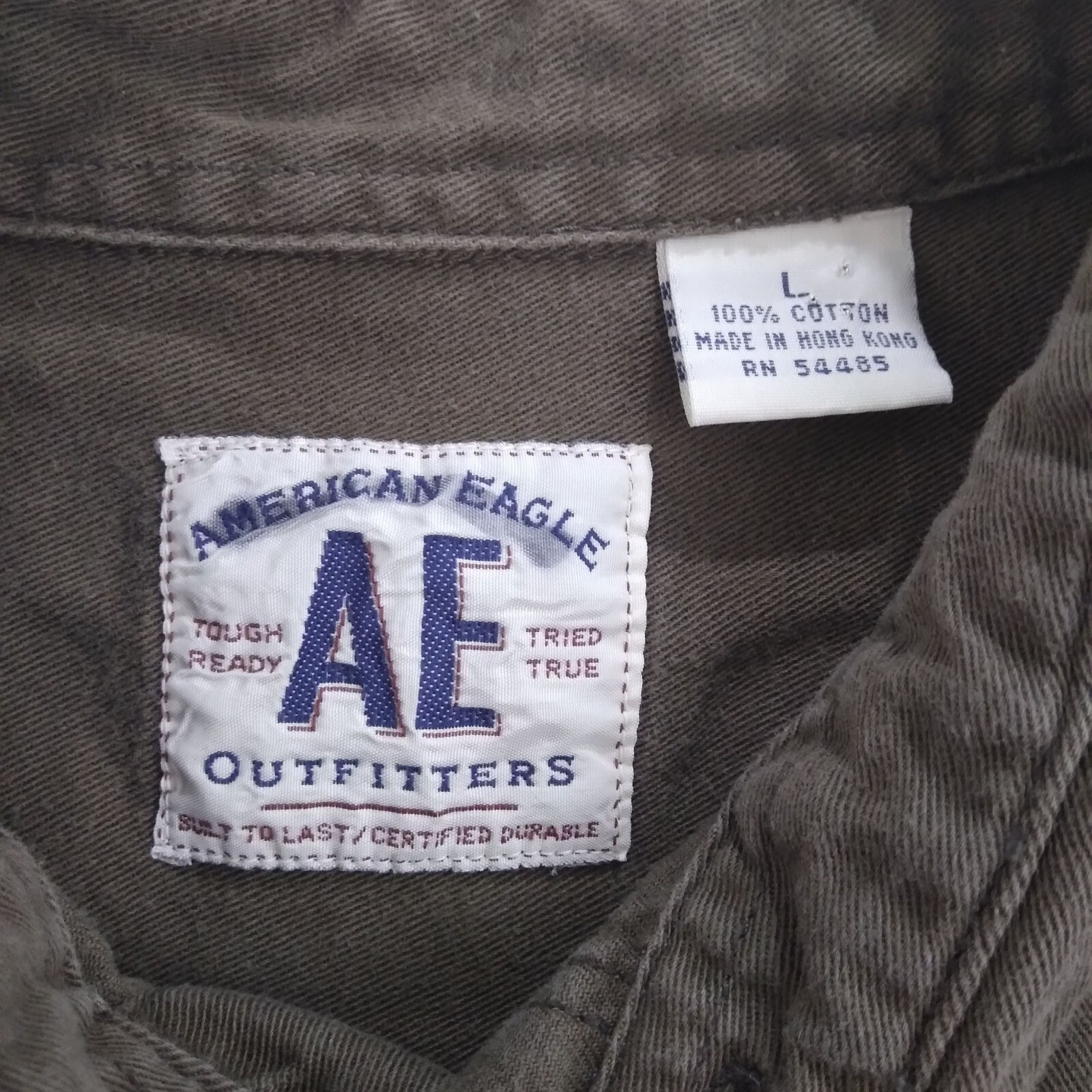 Vintage American Eagle Military Button Front Shirt Me… Gem