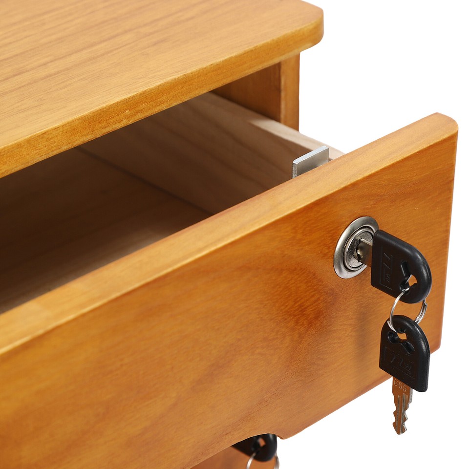 2-Tier Office Lockable Desktop Box Storage Drawer Files Organizer Multi ...