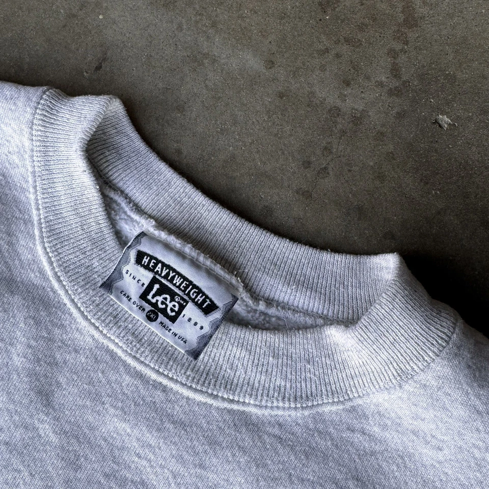 Vintage Pittsburgh Steelers Old English Mens 1995 Sweater NFL Gray Lee Sport 2XL - Imagem 4 de 4