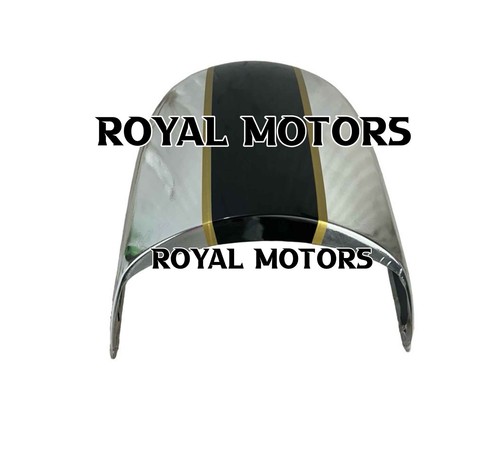 "DUAL SEAT COWL, CHROME BLACK" FIT FOR ROYAL ENFIELD CONTINENTAL GT 650 - Picture 4 of 12