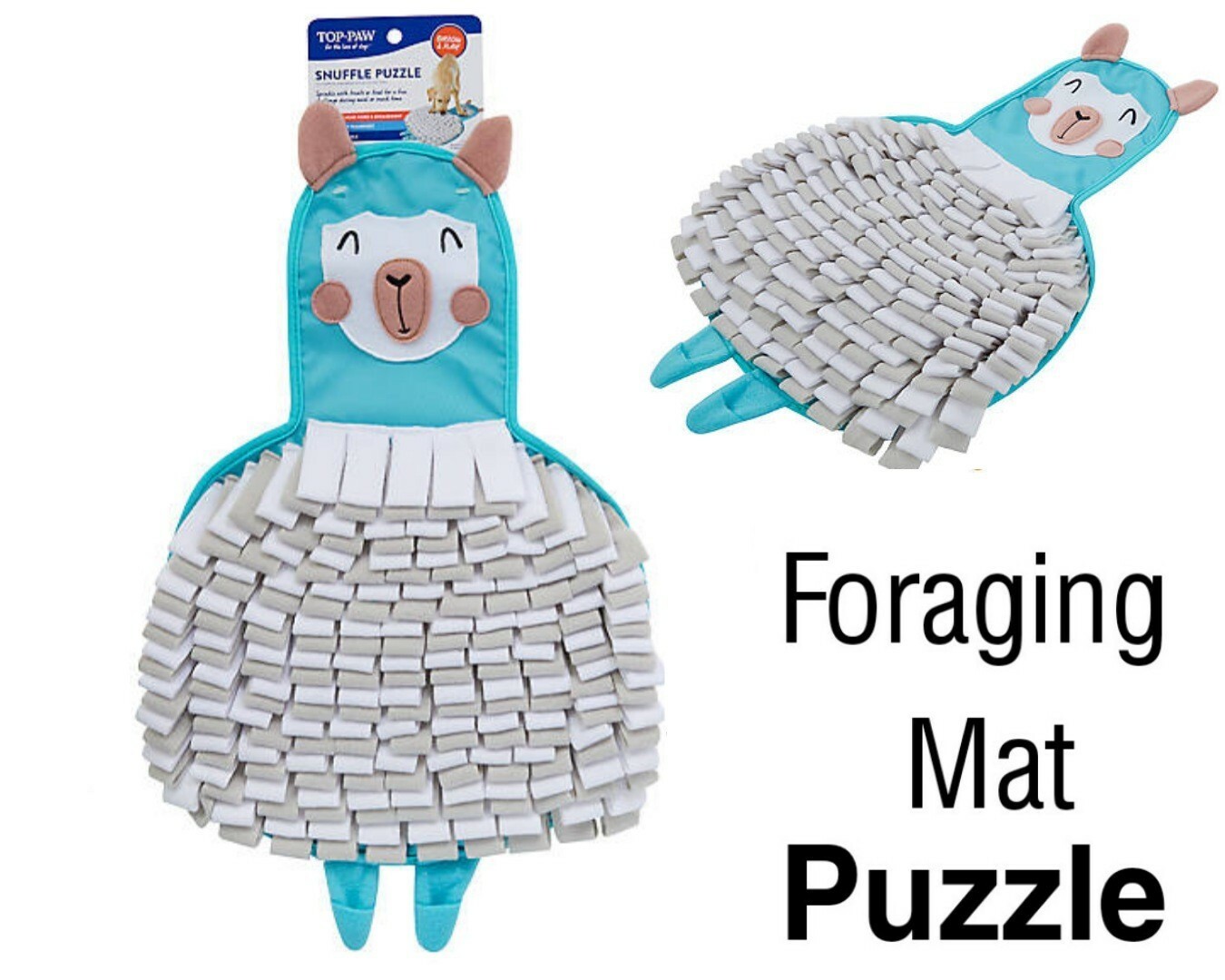 Top Paw® Snuffle Puzzle Llama Burrow & Play Mat Dog Toy Finding Food