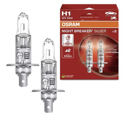 OSRAM NIGHT BREAKER  SILVER H1 HALOGEN SCHEINWERFERLAMPE 12V
