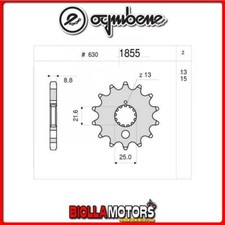 361855013 PIGNONE TRASMISSIONE 13 PASSO 630 KAWASAKI Z 750 Turbo ( E1 ) 1980- 75