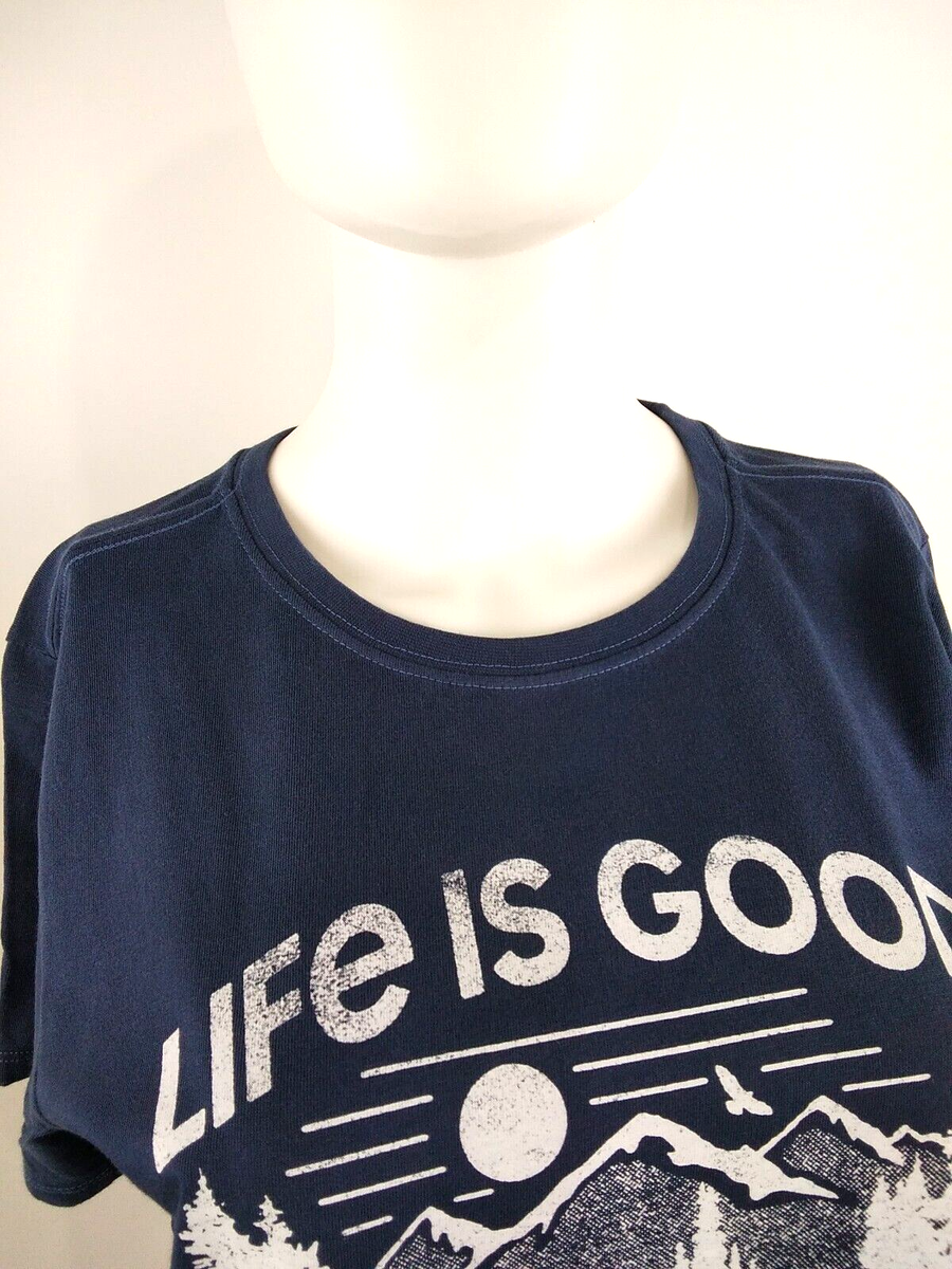 Life is Good Women S/S Crusher Tee Don't Forget To Play Blue