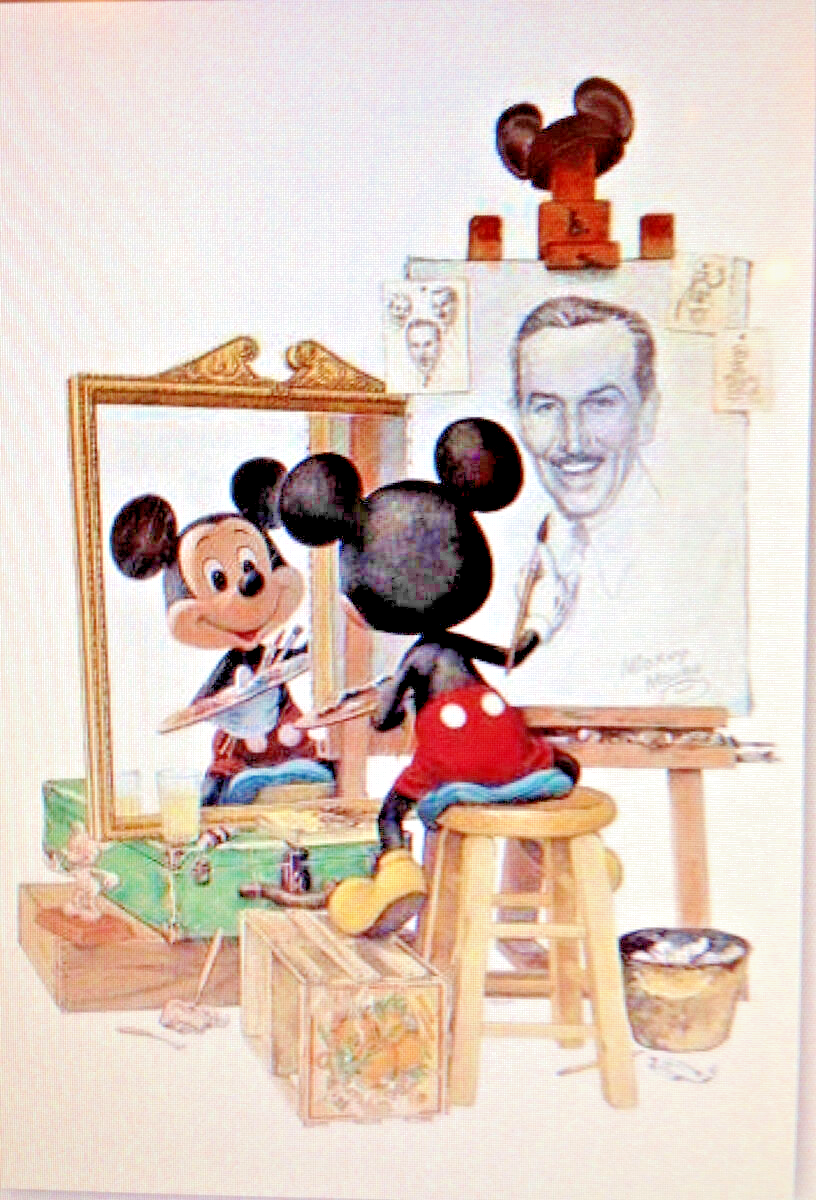 Walt Disney Mickey Mouse Self Portrait Art Print 16 x 20 More