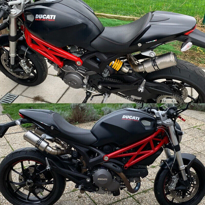 Punta silenciadora tubo medio izquierdo derecho para Ducati Monster 696 1100 796 795 Foto 3 de 4