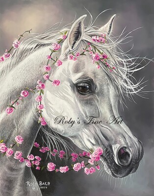 Limited Edition Arabian Mare ''Pretty In Pink'' Art Print By Artist Roby Baer
