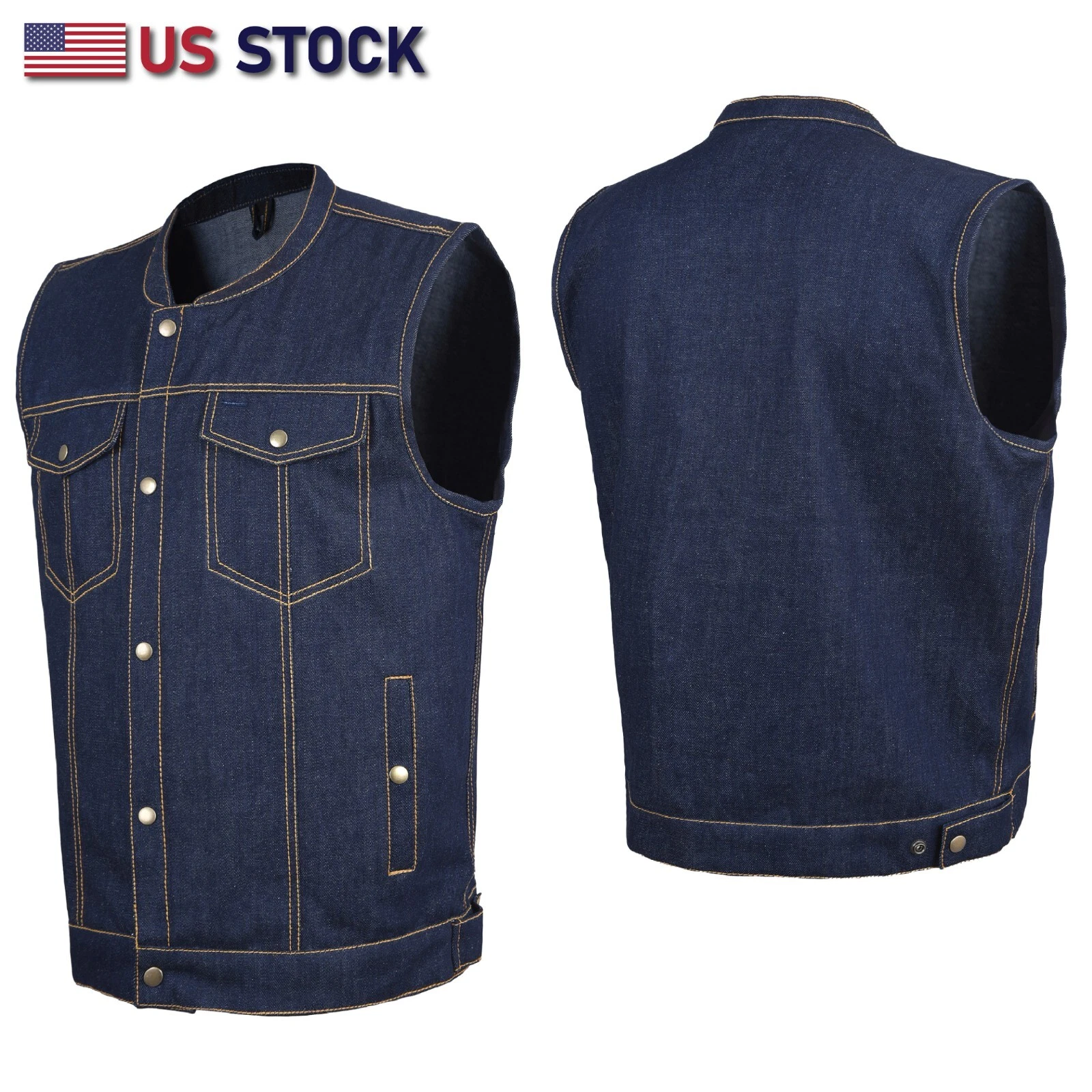 HL21687 Men's Denim Vest in Blue with Contrast Stitching - 100% Cotton Classic
Opens in a new window