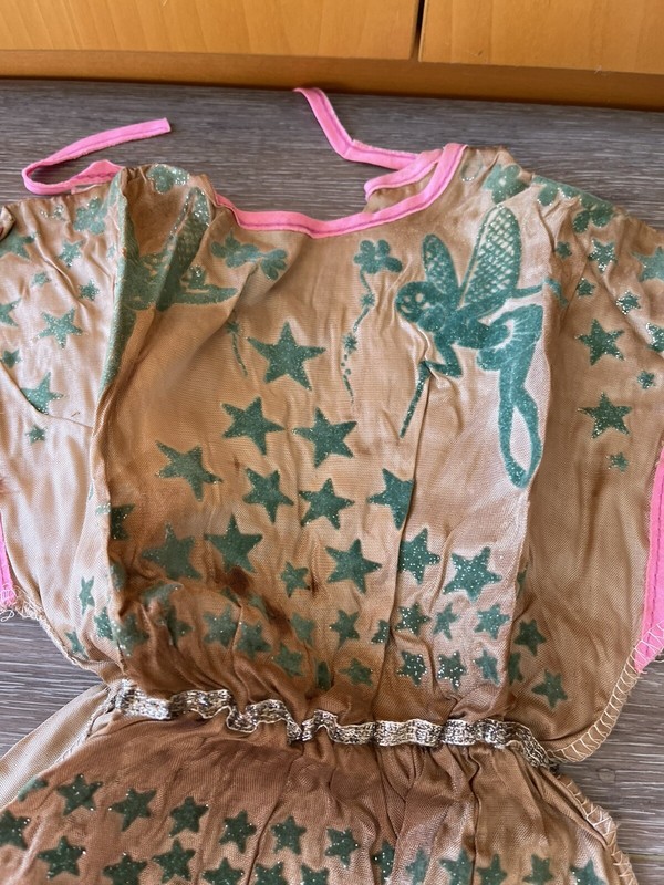 Vintage late 60s early 70s blue fairy halloween costume 275 medium 8-10yr STAINS
