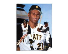 Roberto Clemente Pittsburgh Pirates MLB Baseball 1st First Base Art Print 1AM3