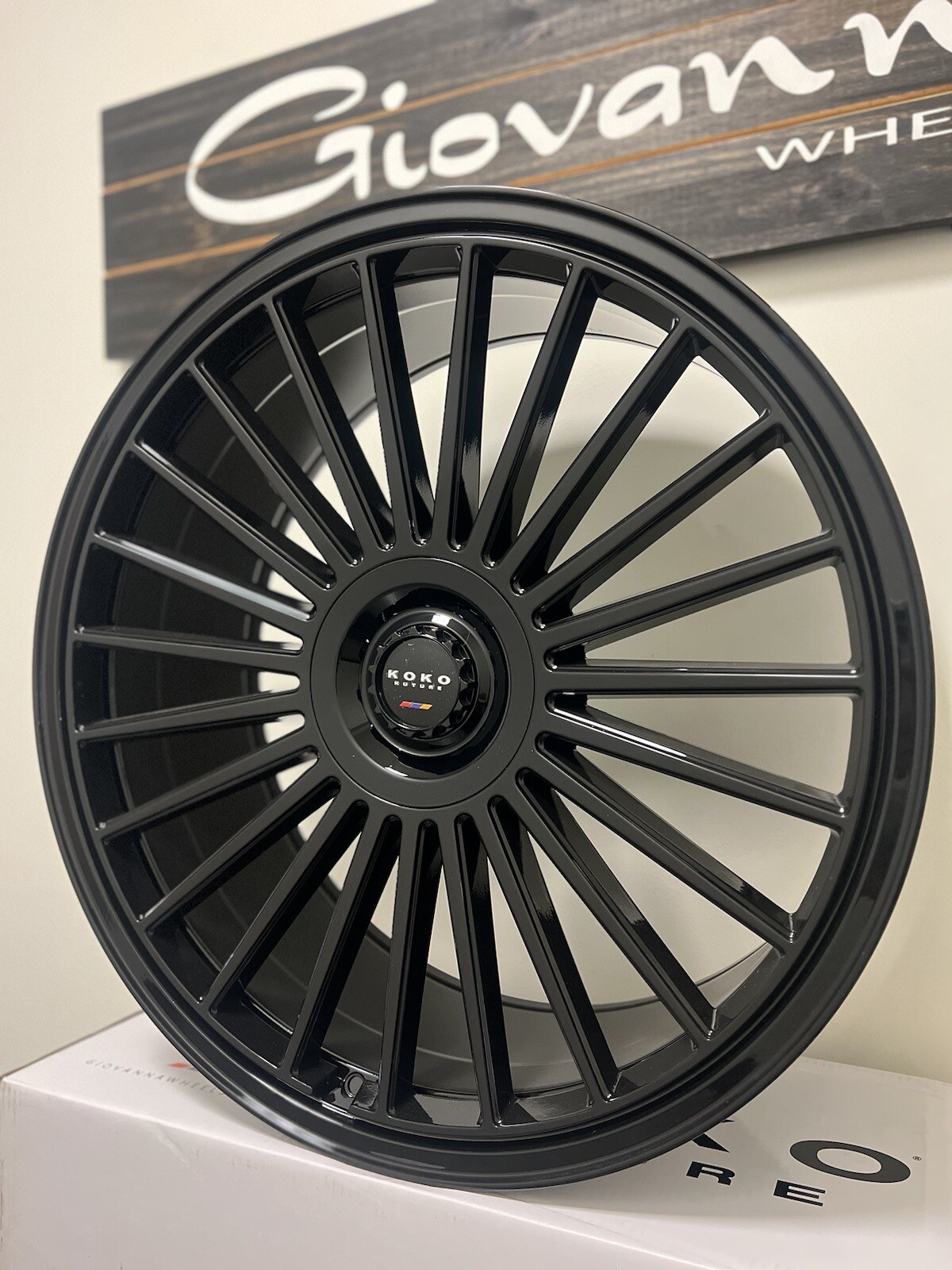 (4) 24X10 KOKO KUTURE PARLATO GLOSS BLACK(5X120) ROLLS ROYCE BMW X5 CAMARO LS460