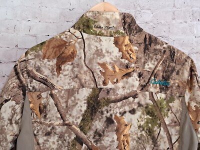 Polaire 1/4 Zip Cabela's Homme Large - Camo Woodland - DRI RELEASE - Chasse