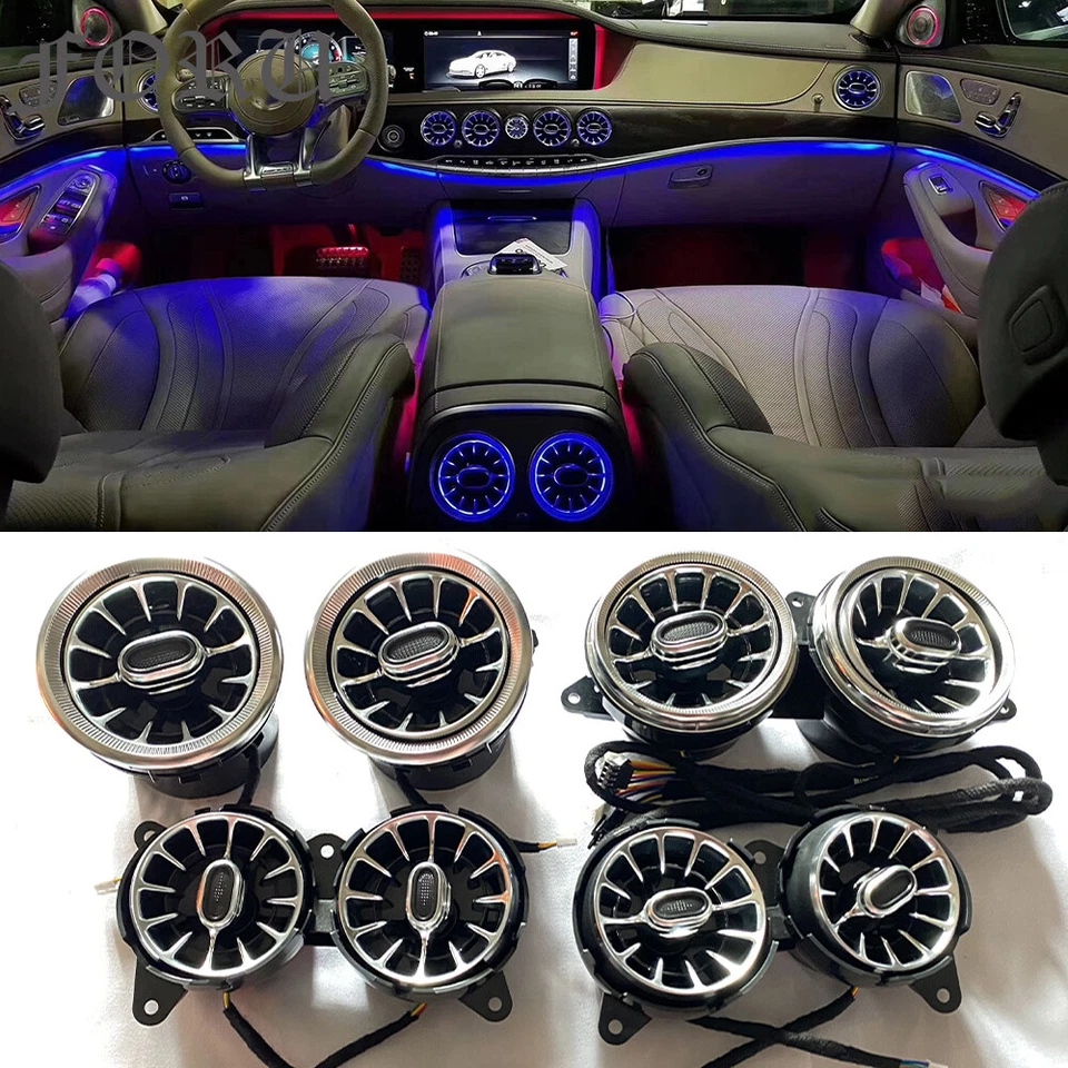 64 Colors Air Vent For Mercedes-Benz S-class W222 Interior Ambient Light Outlet Foto 4 de 4