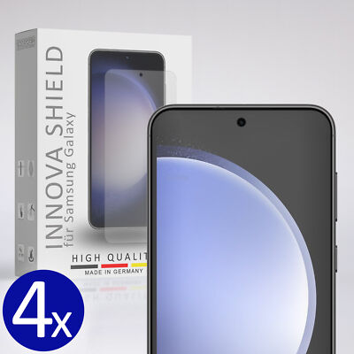 4x Panzerfolie Displayglas Schutz Samsung Galaxy S23 FE Echt 9H Fingerabdruck