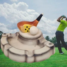 VINTAGE: Ceramic Ashtray Trinket Dish Golf Ball Club Kitschy Lefton #401 Japan