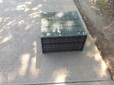 Rattan square coffee table Outdoor Garden Furniture patio furniture Mixed grey