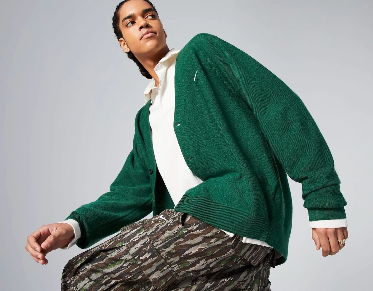 Nike SB Skate Cardigan Uni Sx Size Large Gorge Green/White