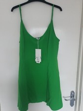 Zara Short Flowing Dress Size L. Apple Green