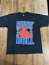 Vintage WWF Mens XL The Rock Runnin' with the Bull Wrestling Made In USA