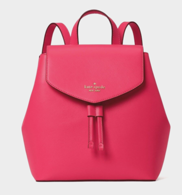 New Kate Spade Lizzie Saffiano Leather Medium Flap Backpack 
