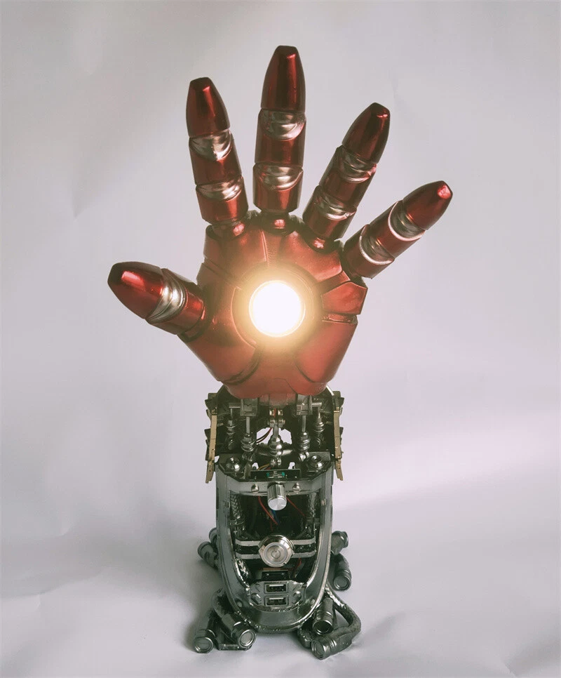 Red Marvel Iron Man Armor UV Resin USB LED Desk Night Lamp Kids Gfit Fast Ship