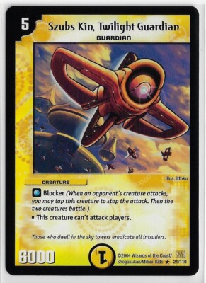 DUEL MASTERS NM RARE Light Blocker #21/110 SZUBS KIN, TWILIGHT