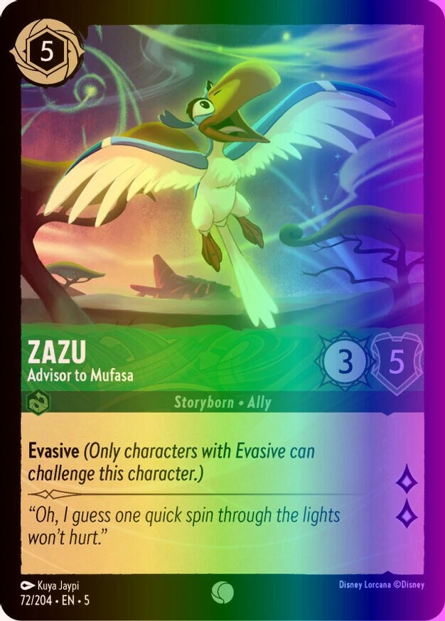 Zazu - Advisor to Mufasa 72/204 Shimmering Skies for sale | eBay