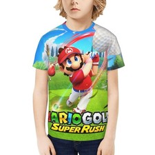 Super Mario Cartoon Fun Kids T-Shirt Short-Sleeve Top Party Gift Customization