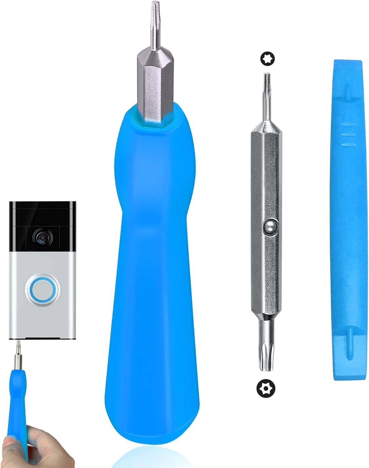 Blue Ring Screwdriver Bit Set for Battery and Wifi Access - One Size Fits All-image