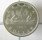 1965 Canada Brilliant Uncirculated SILVER Dollar Prooflike