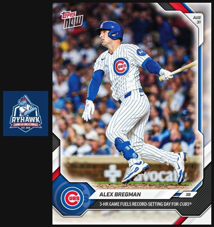 2026 Topps Now #620 Alex Bregman Chicago Cubs 3 Home Runs PRESALE