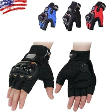 Motorcycle Motorbike Fingerless Gloves Driving Racing Half Finger Gloves for Men
