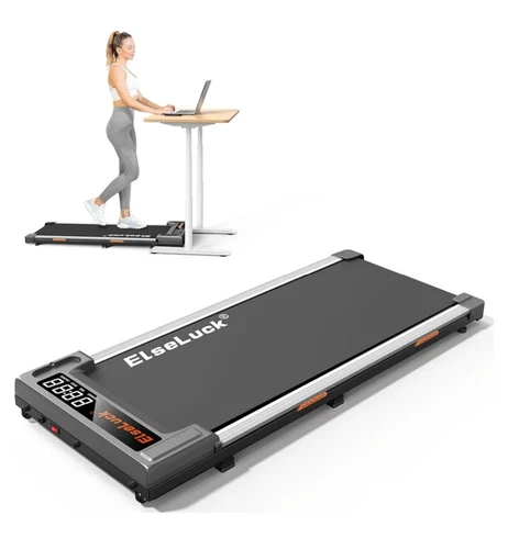 Elseluck Walking Pad, under Desk Treadmill for Home Office, 2 in 1 Portable Walk