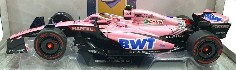 Solido 1/18 Scale Diecast S1808802 - Alpine A522 F1 Saudi Arabia 2022 E.Ocon - Image 3 of 4