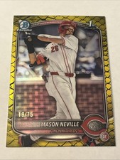 2025 Chrome Mason Neville Reptilian Yellow Rookie Refractor /75 Reds RC