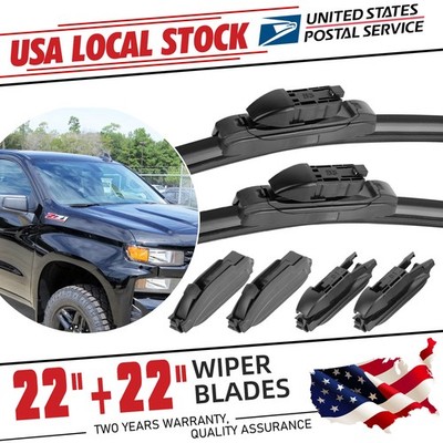 22''&22''Premium Hybrid silicone Windshield Wiper Blades Top Lock/Pinch Tab/J-Hook