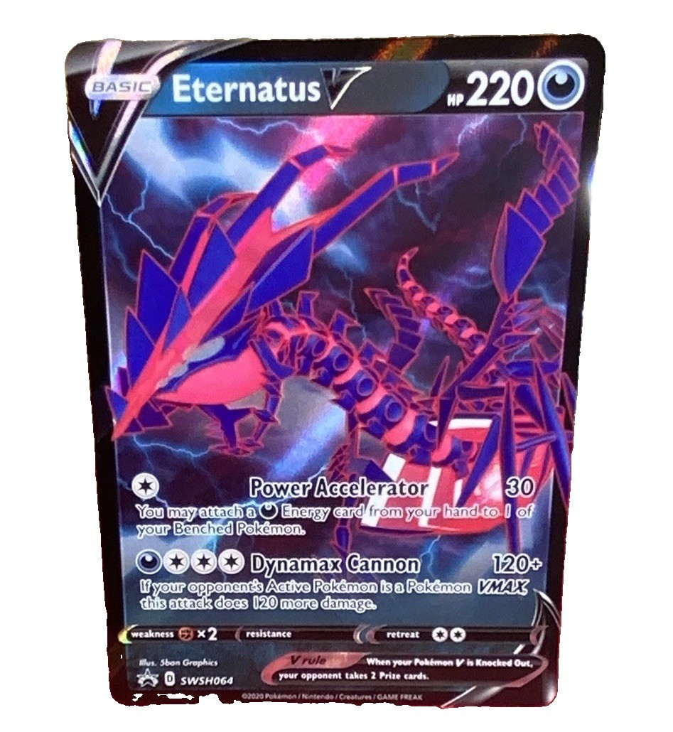 Pokémon Eternatus V SWSH064 Sword & Shield Promo Holo EN 220 HP Darkness Basic