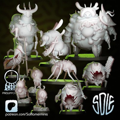 Pestgrabenwanzen - 3D gedruckte Stellvertretermodelle für Grabenkreuzzug Wargame Tabletop