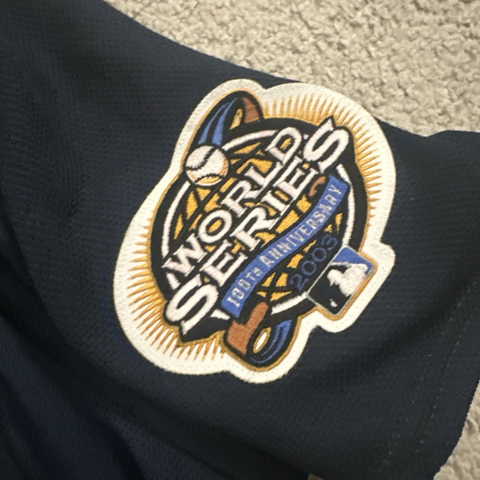 Camiseta deportiva para hombre Jason Giambi 2003 New York Yankees Serie Mundial azul grande Foto 4 de 4