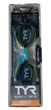 TYR Blackops 140 EV Swim Goggles Junior Fit Ages 10-16 Smoke Aqua Youth FINA