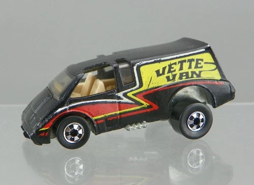 Vintage 1979 Hot Wheels 1/64 Scale Diecast Hi-Rakers Black Chevy Vette Van VG-EX