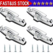 4x Chrome T-hook Tie Down Rope With Washer And Mounting Screws For Car Boat Usa