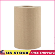 1-Ply 8x350ft 12 Rolls Hardwound Paper Towels Durable Absorbent Commercial Use