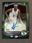 2025-26 Bowman Chrome AJ DYBANTSA Green Reptilian AUTO 55/99 1st Bowman BYU
