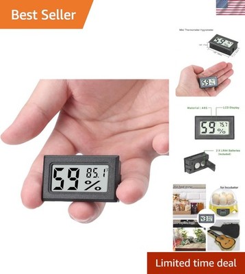 High Accuracy Mini Humidity & Temperature Gauge   Ideal for Reptiles, Incubators