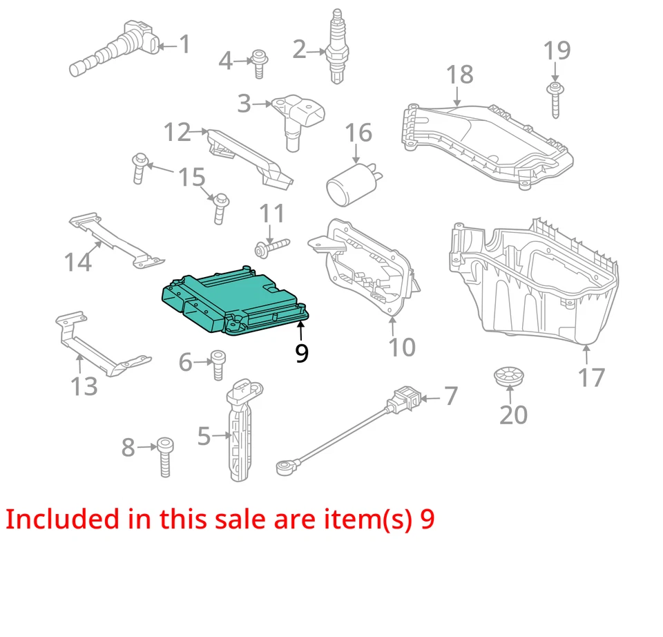 Engine ECM Electronic Control Module 3.2L Coupe Fits 09-10 AUDI A5 30537846 Foto 4 de 4