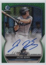 2023 Bowman Chrome Prospect Mega Box Green Refractor 64/99 Jacob Berry Auto uk2
