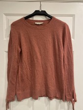Loft Salmon Pink Tie Sleeve Sweater Women s Size Medium
