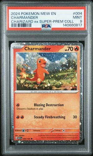 2024 POKEMON CHARIZARD EX SUPER-PREMIUM COLLECTION #004 CHARMANDER PSA 9